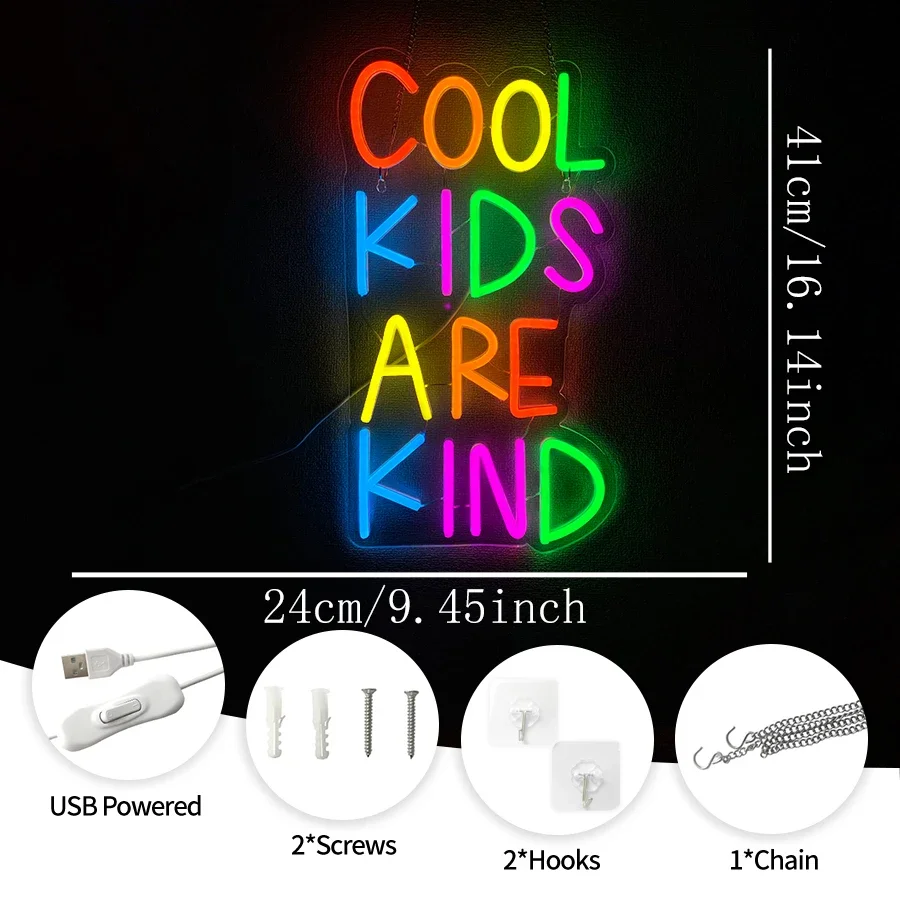 Reading Letter LED Neon Light for Classroom Library Kids Room Reading Corner Decor Cool Kids Read Books Neon Sign for Wall Decor