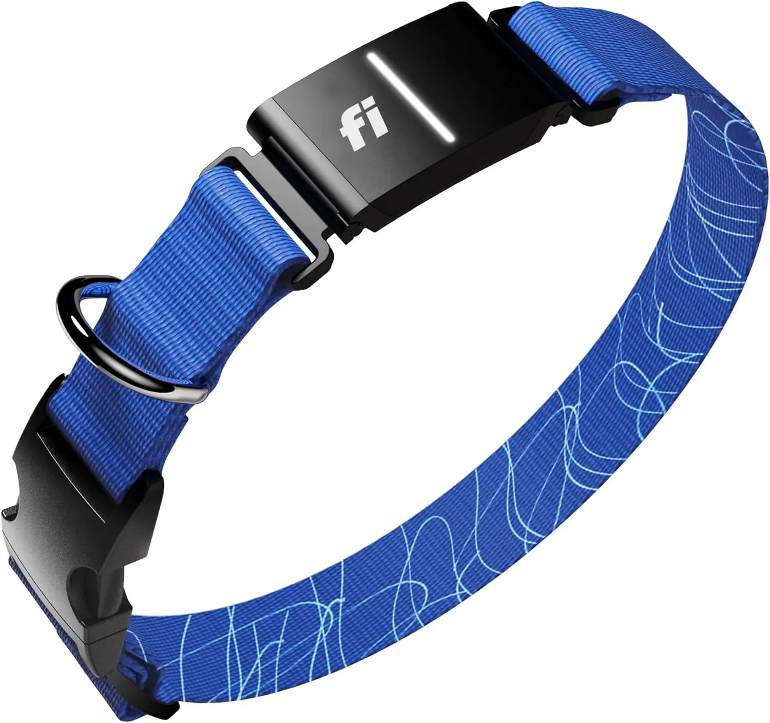 

Smart GPS Dog Tracker Collar with Health Monitoring, Escape Alerts, Waterproof, LED Light, Apple Watch Compatible (Blue, Large)