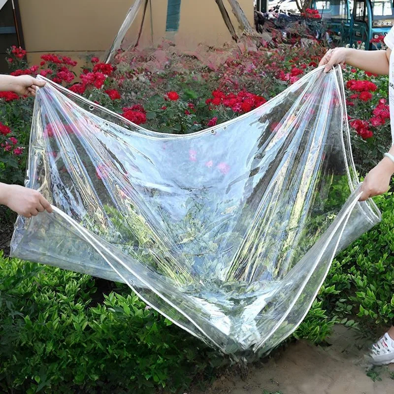 

Утолщенная водонепроницаемая прозрачная пластиковая ткань из ПВХ для балкона, ветрозащитный солнцезащитный тент, брезент для домашнего использования