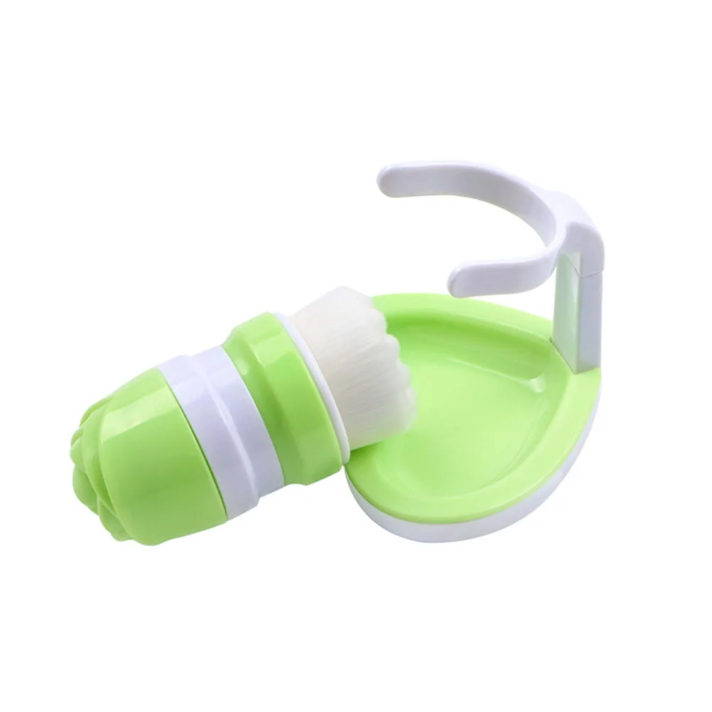

1pc Rose Facial Cleansing Brush Premium Fiber Wool Bristles Deep Pore Cleaning Face Massage Tool Lightweight Travel Friendly