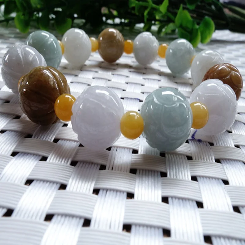 Myanmar Crafts Jade Scattered Beads Bracelet Wholesale