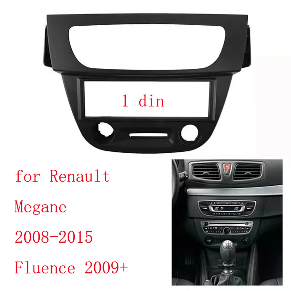 

1 Din Car Radio Fascia DVD Frame Panel Dash Install Kit for Renault Megane 2008-2015 Fluence 2009+
