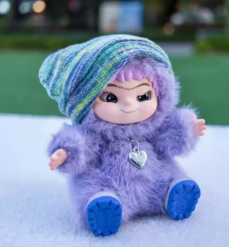 Wakuku fuzzy na moda diversão festa caixa cega bonito wakuku figura de ação caixa mistério bonito boneca saco pingente boneca surpresa saco presente brinquedo