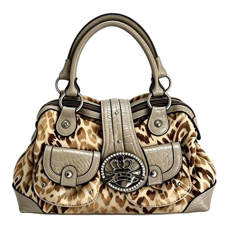 Bolso de Mano de Lujo para Mujer con Remaches, Bolso de Hombro Y2K para Chicas con Tachuelas Metálicas, Bolso Tote Chic de Estilo Urbano con Hebilla de Cinturón