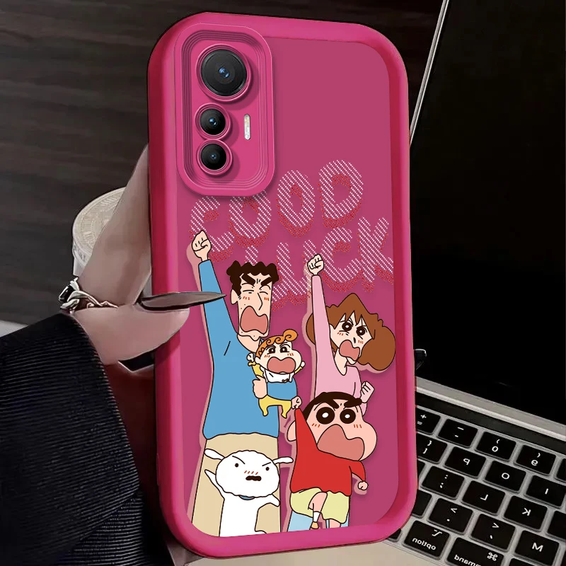 Cute Crayon Shin-chan GOOD LUCK Case For Xiaomi Mi 17 Pro Max 15 Ultra 14 13 12 12X 12S 11 Lite 5G NE 15T 14T 13T 12T 11T Pro view 4