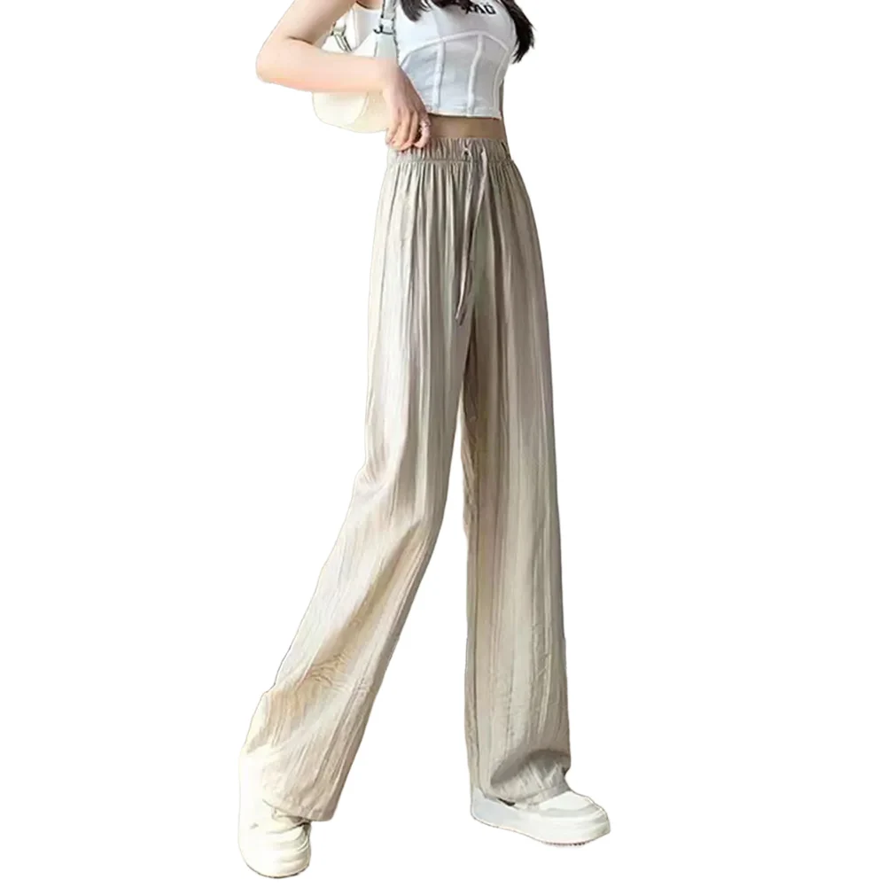 Ideaal voor ontspanning thuis Casual broeken Damesbroeken Gemakkelijk te onderhouden broeken Volledige lengte broeken Lichtgewicht damesbroeken