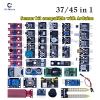 45 in 1 Sensors Modules Starter Kit better than 37in1 sensor kit 37 in 1 Sensor Kit UNO R3 MEGA2560 For arduino