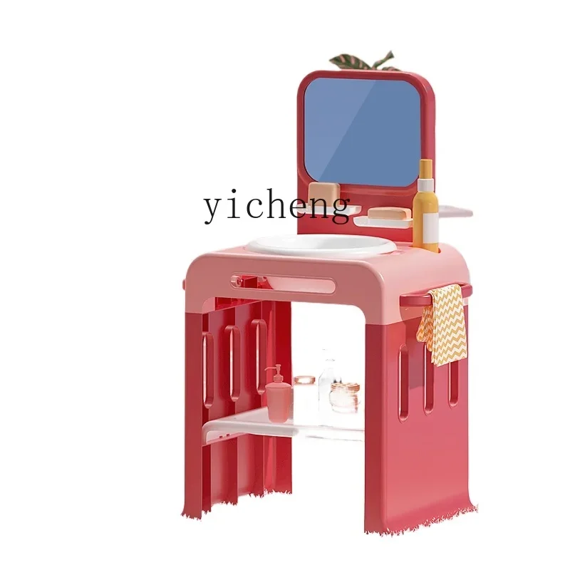 

Tqh Children's Special Washstand Toy Water Outlet Baby Early Education Washstand Bathroom Washbasin Stand