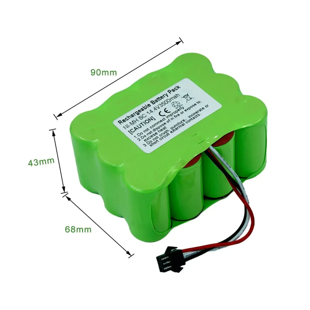New Type 14.4V SC 3500mAh Ni-MH Vacuum Cleaner battery for KV8 Cleanna XR210 XR510 series Zebot Z520 Fmart R770 S350
