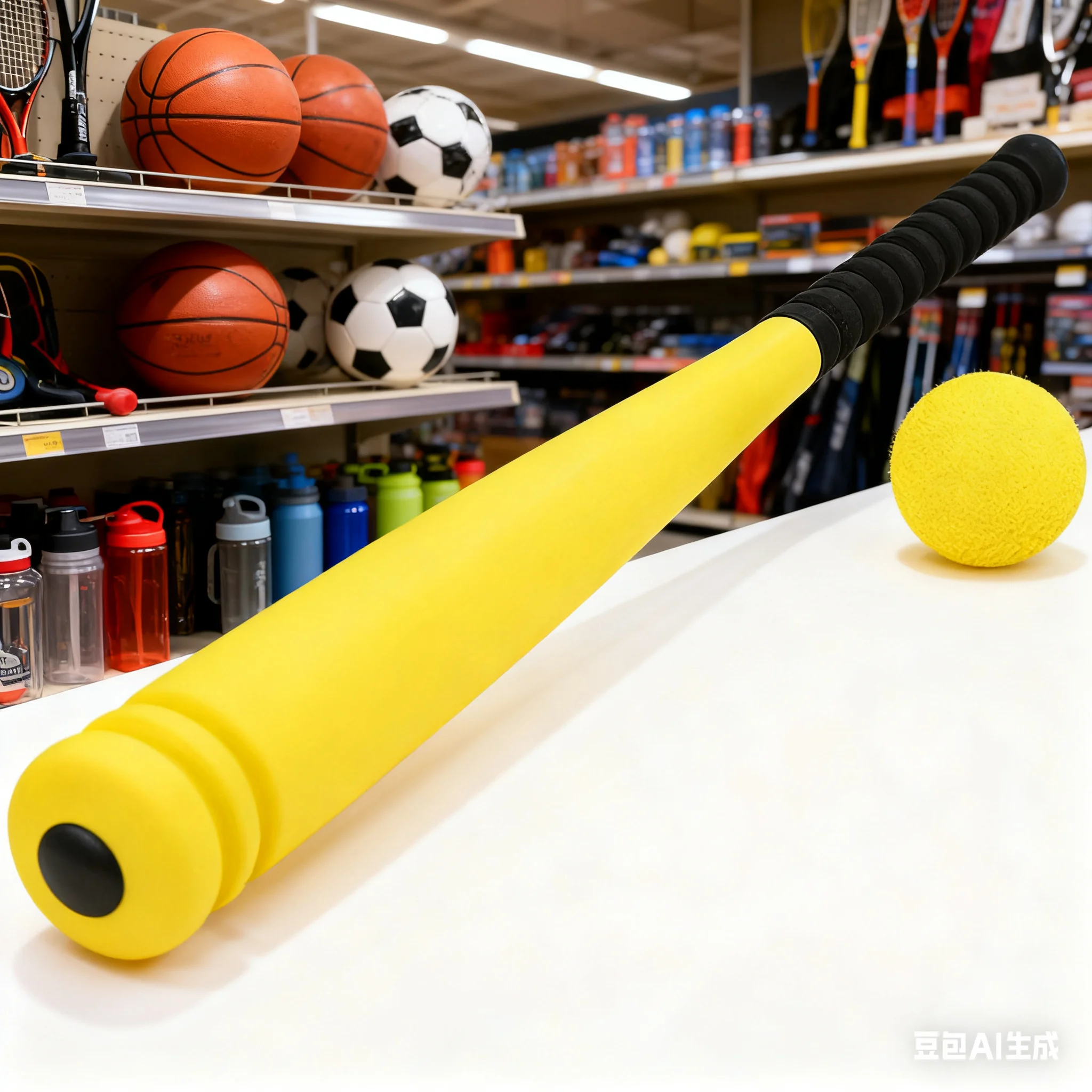 Sponge Foam Baseball Bat With Ball For Children's Entertainment Practice Colored Soft Hockey-Sticks Batting Game