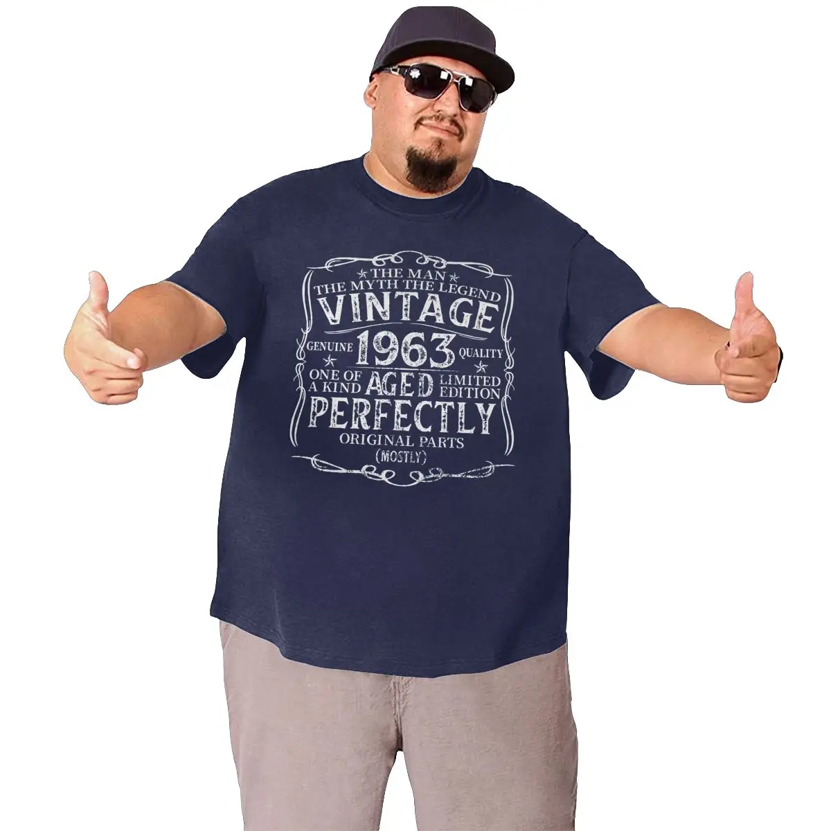 Vintage 1963 Man Myth Legend T-Shirts 60 Year Old Gift 60th Birthday Cotton Big Tall Tee Shirt O Neck T Shirts Large 6XL Clothes