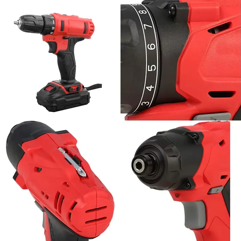 

【CHIMU HOME】 Cordless Drill 20V 2Ah Lithium Battery Power Tool Kit for DIY Home Projects