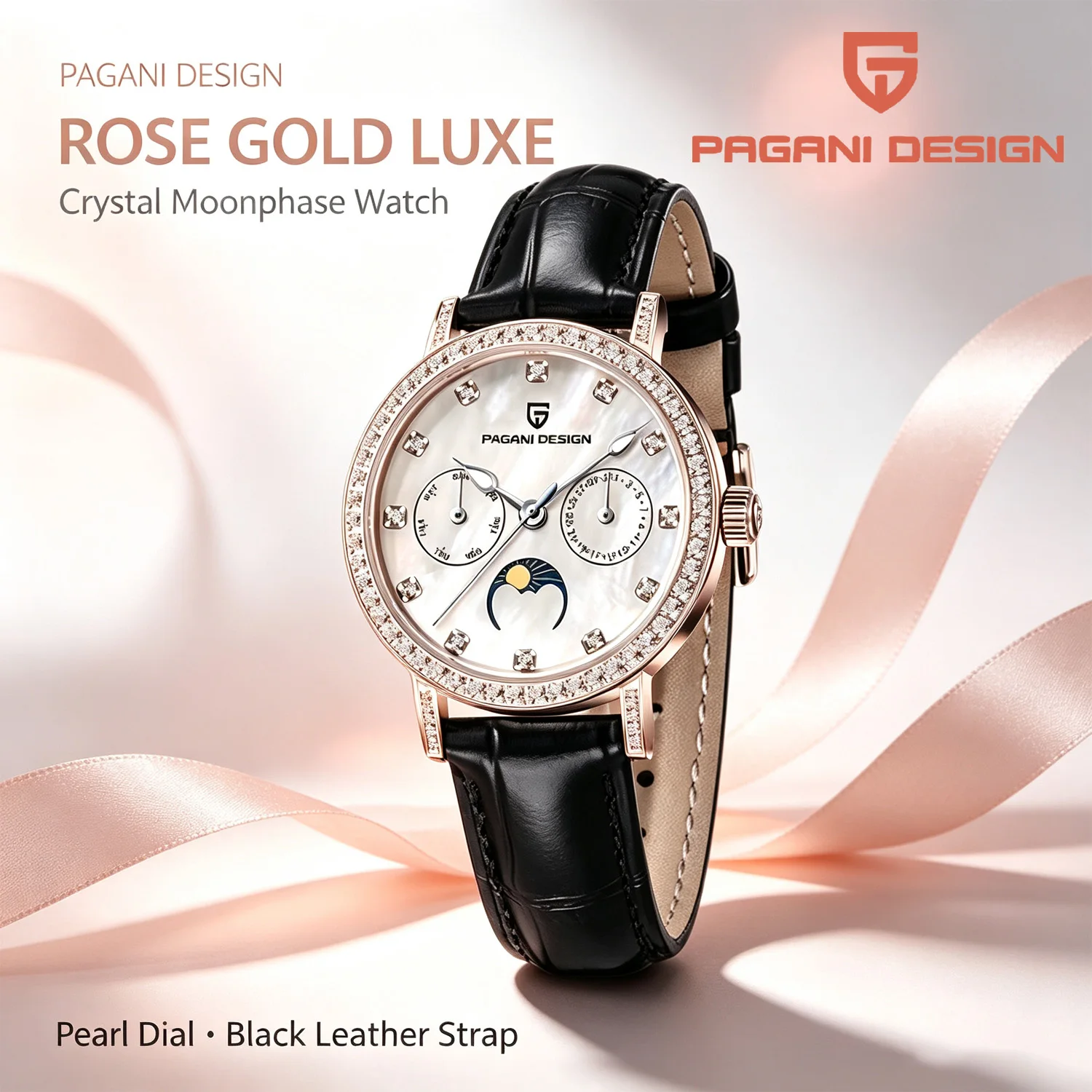 2026 New PAGANI DESIGN Quartz Watches Japan Movt Sapphire Crystal Leather Strap Top Luxury Ladies Fashion Exquisite Clock Gift