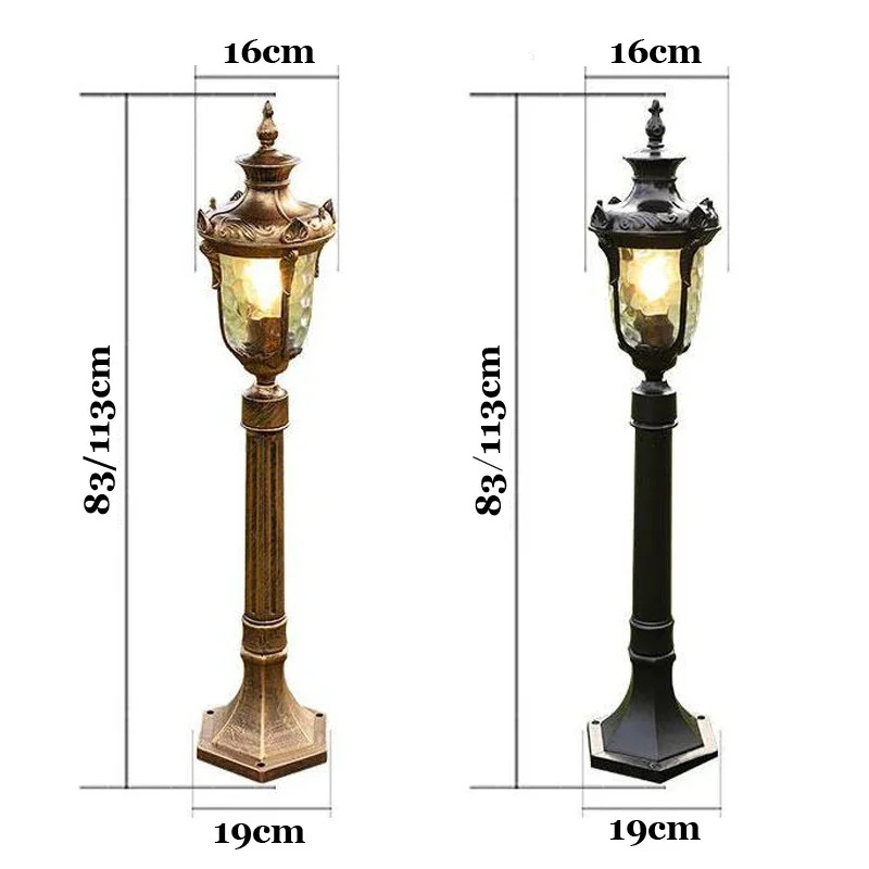 European retro community outdoor waterproof lawn lamp park road lamp home garden villa  lampcourtyard