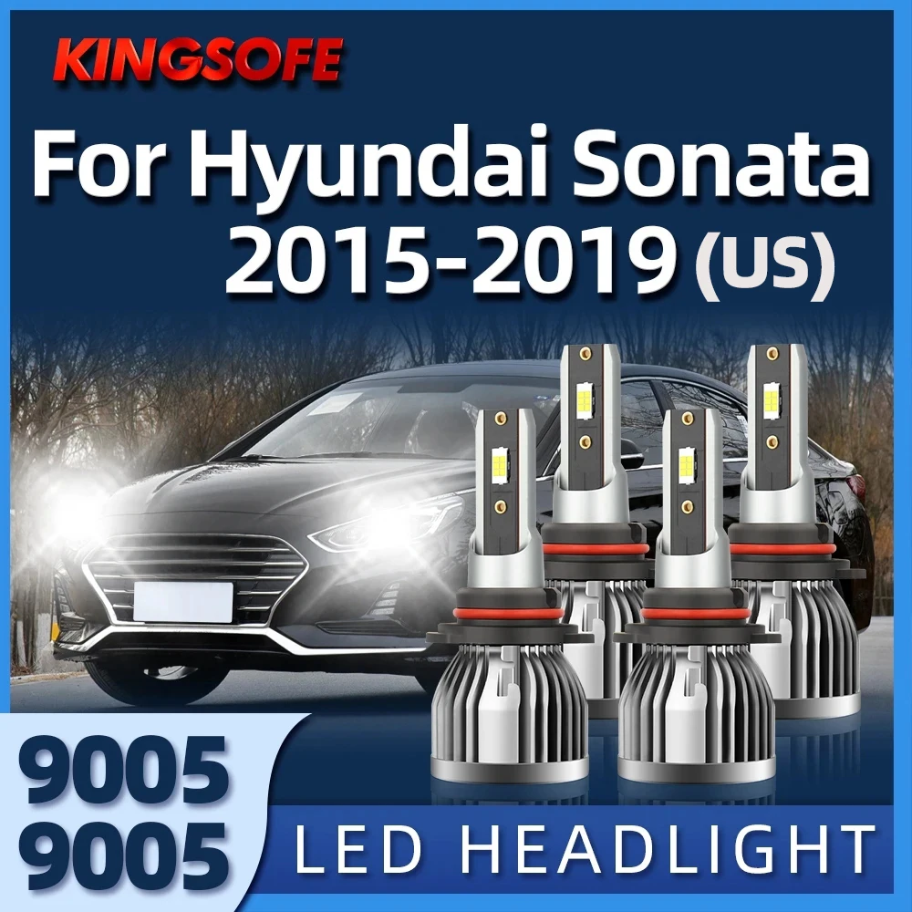 

KINGSOFE Car Headlight 30000LM LED 9005 HB3 6000K Auto Headlamp Lights Fit For Hyundai Sonata (US) 2015 2016 2017 2018 2019