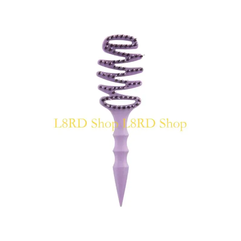 L8RD Hairbrush Pig Hair Styling Comb Ergonomic Design Natural Hair Care Tool For Dry Scalp And Frizz Prevention