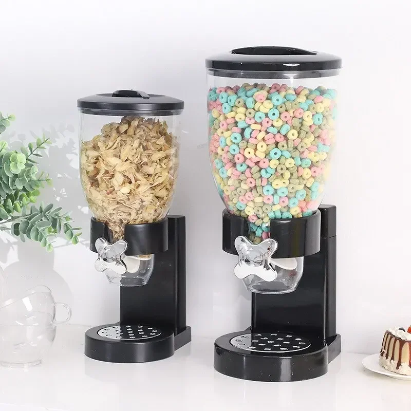 Dispensador de alimentos reutilizable a prueba de fugas, máquina de grano de olla de avena de doble tambor, contenedor de cereales, Cubo de almacenamiento doméstico, dispensador de tanque