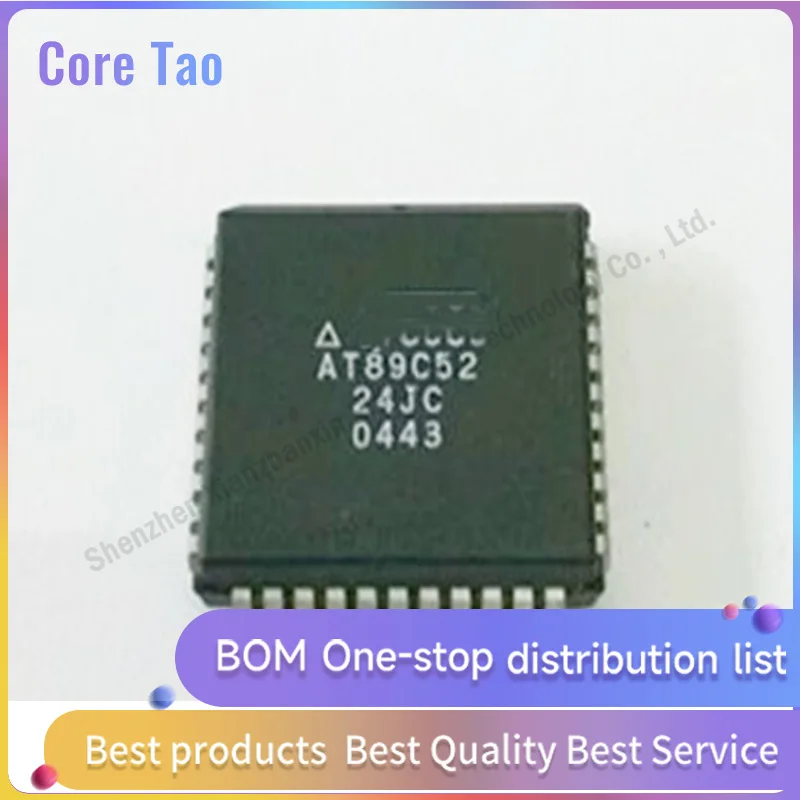 1~5PCS/LOT  AT89C52-24JC AT89C52 PLCC44 Storage chip