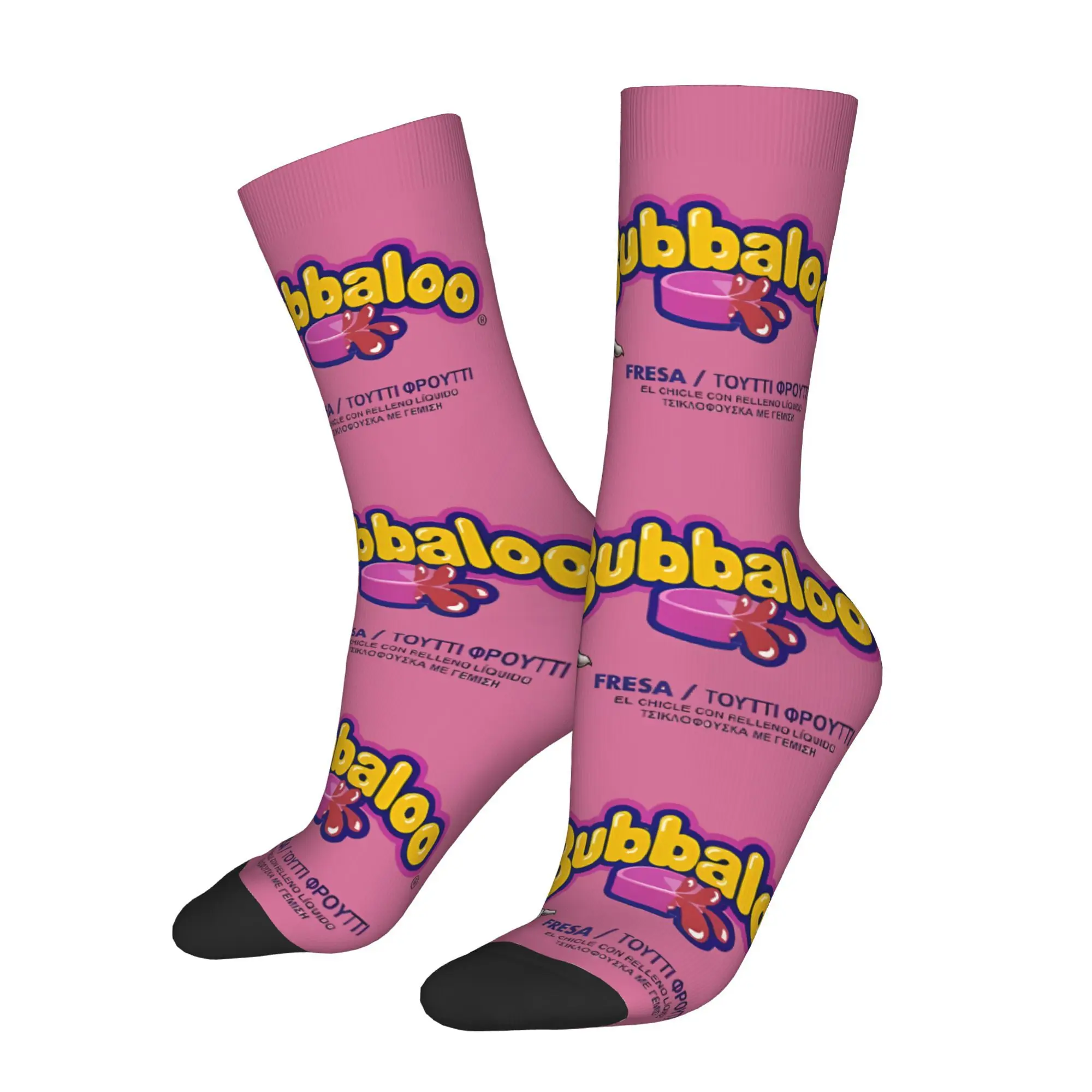 

Bubble Gum (4) Модные мужские носки Laffy Taffy с принтом из полиэстера
