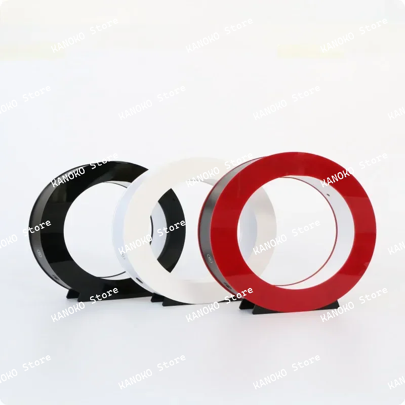 磁気浮上メガネディスプレイラック、楕円形、白く光る、自己回転メガネストア、クリエイティブ広告