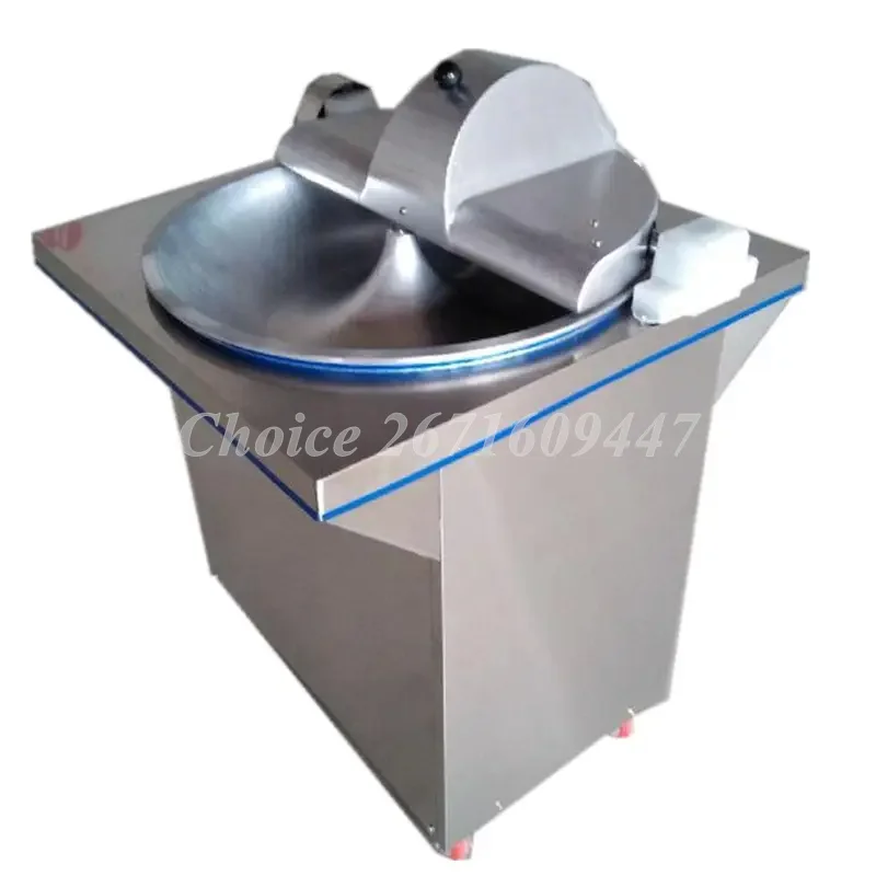 Commercial Sausage Meat Cutting Machine Fruits Vegetable Chopping Maker Electric Stainless Steel Vegetables Bowl Cutter Chopper