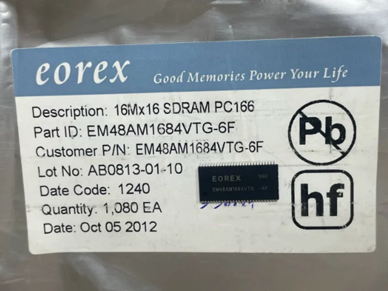 EM48AM1684VTG-6F (1piece) EOREX 256Mb 16Mx16 SDRAM IC Chip 3.3V TSOP-54 PC166 Original In Stock