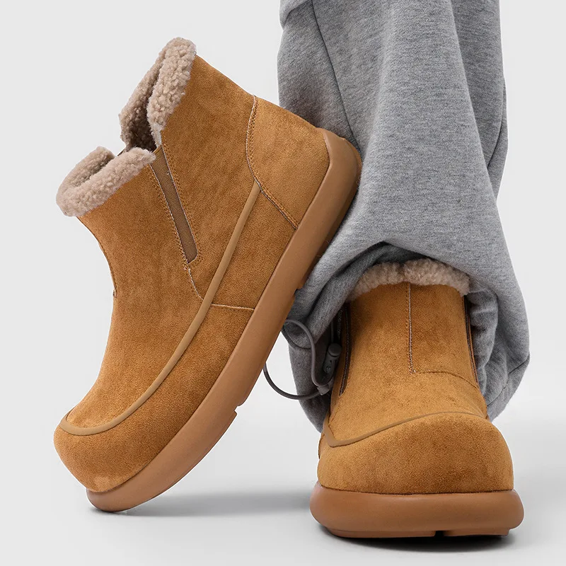 

Зимние ботинки-полусапожки для мужчин, снегоступы на платформе, водонепроницаемые, теплые, для катания на лыжах, универсальные, повседневные, размеры 38-46