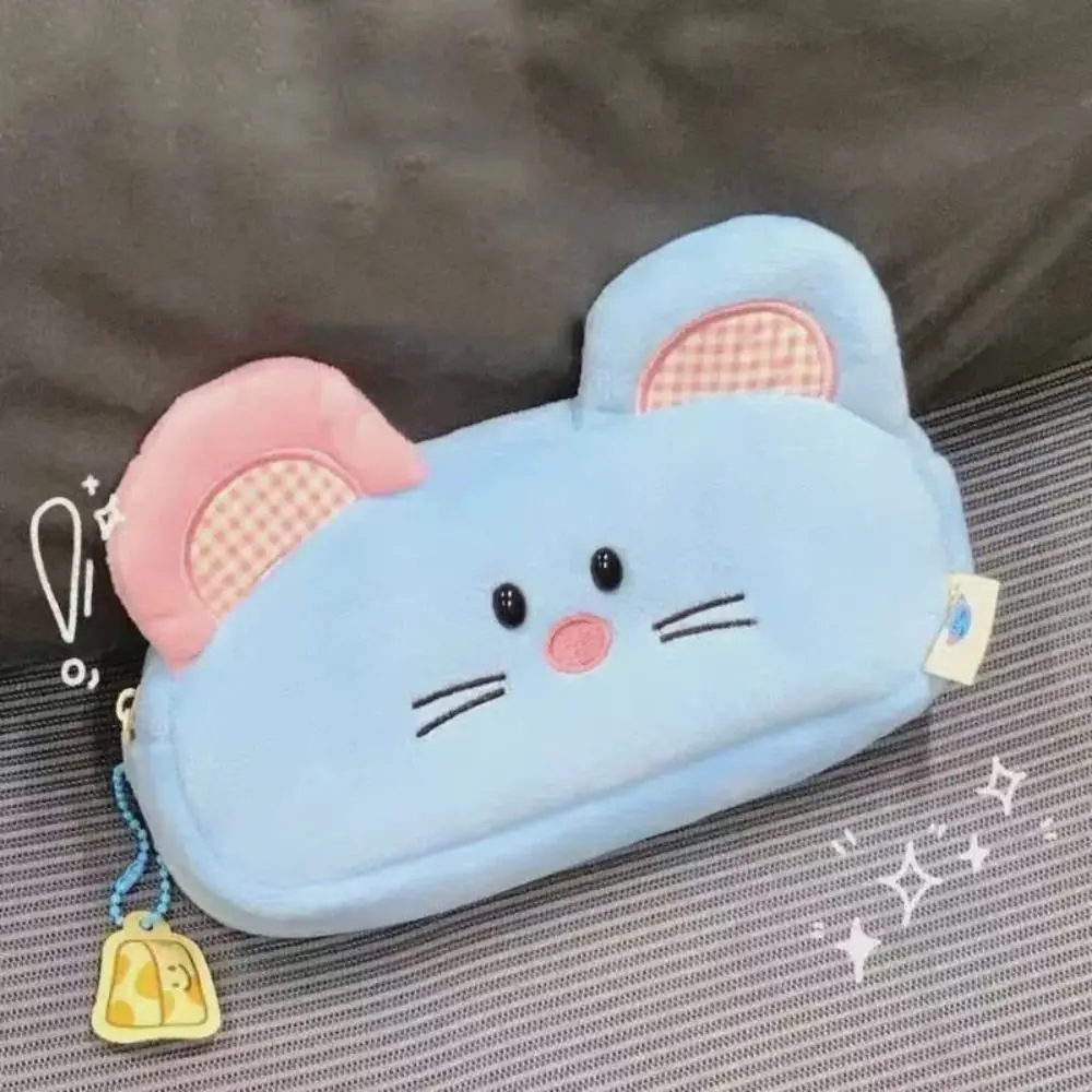 

Large Capacity Puppy Plush Pen Bag Animal Doll Stuffed Cartoon Pig Pencil Case Cute Soft Mouse Plush Pencil Pouch Office