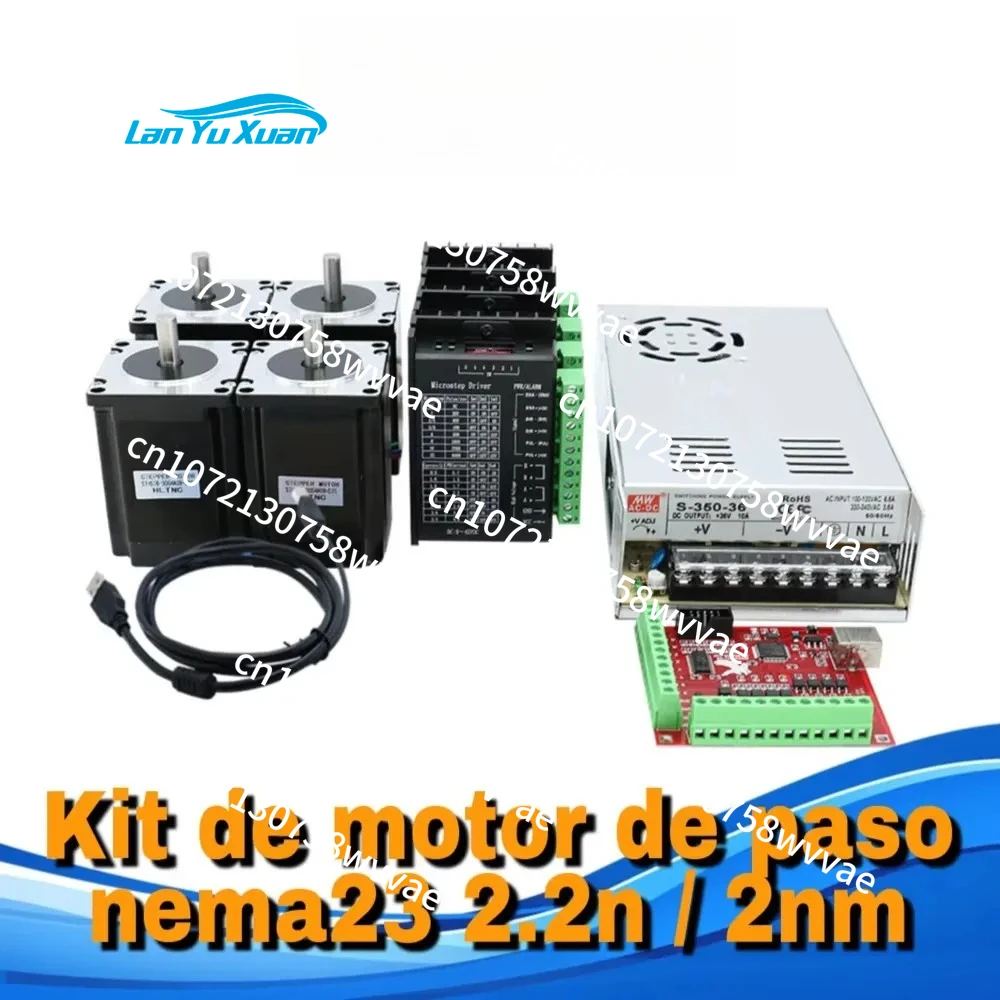

Комплект CNC HLTNC 2.2N 2Нм 3А Nema 23 57 x 82мм 76мм с шаговым двигателем, драйверами TB6600 DM542 DM556, блоком питания 350Вт и контроллером MACH3