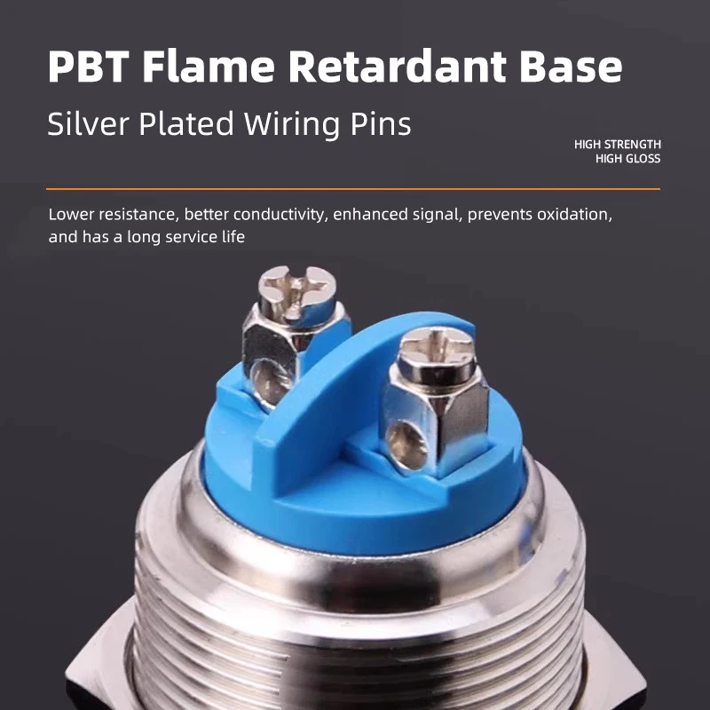 16/19/22Mm DIY Jamur Kepala Merah Hijau Biasanya Buka Ulang Sesaat Peralatan Industri Power Supply Logam push Button Switch