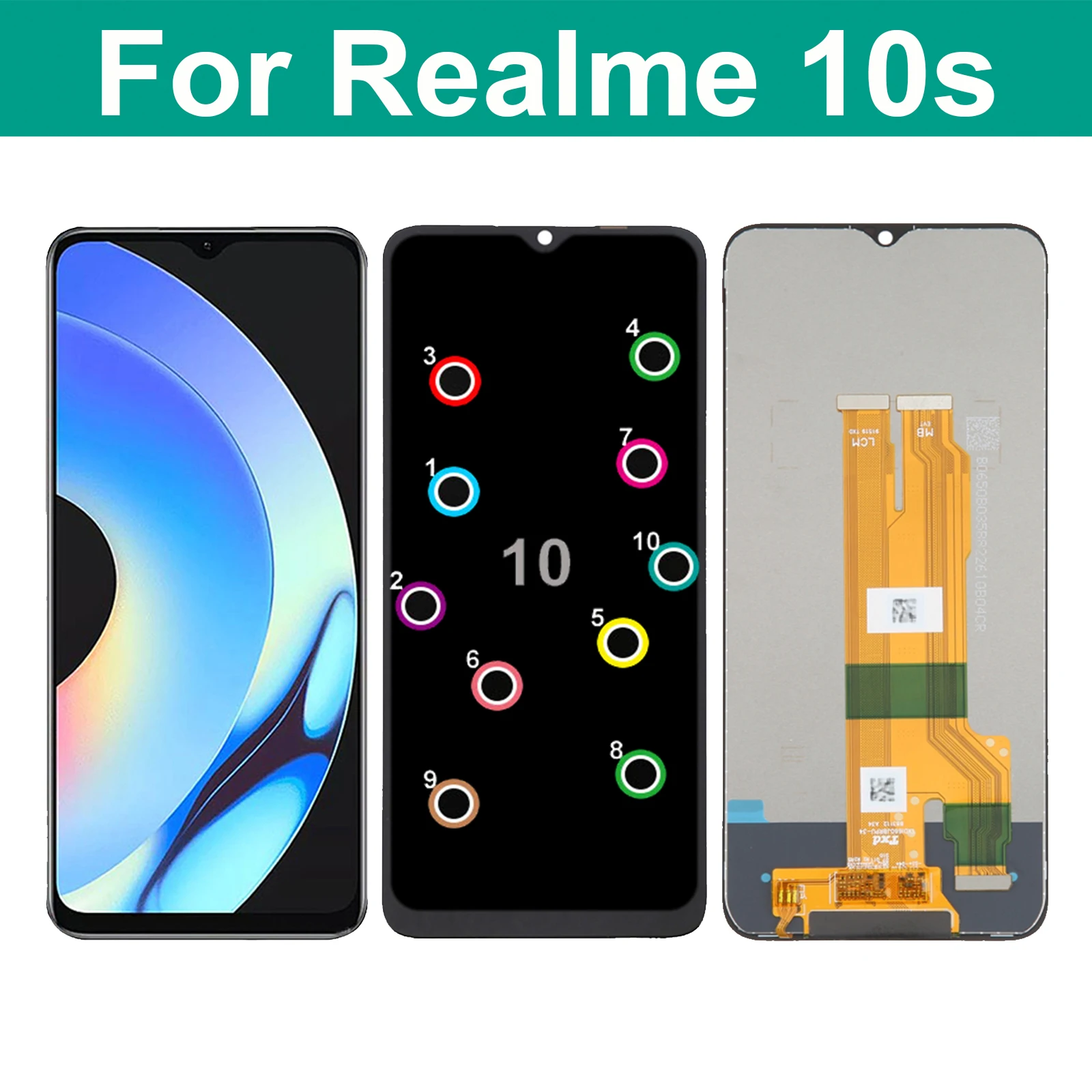 

For OPPO Realme 10s LCD Display Touch Screen Digitizer Assembly