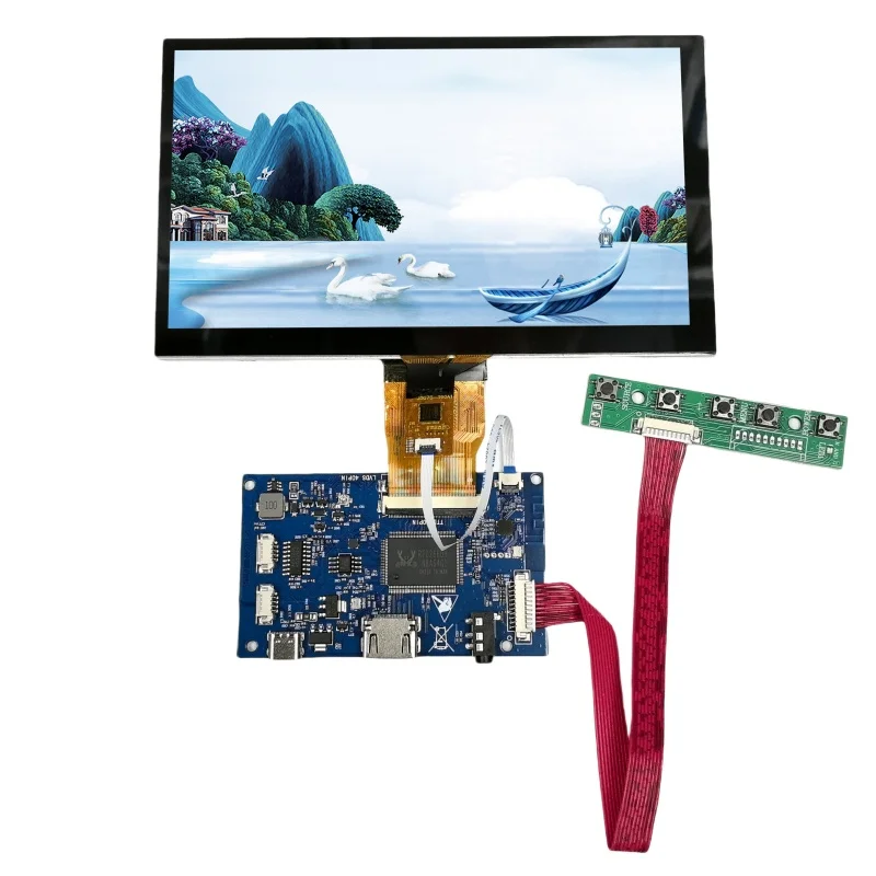 7“ Monitor capacitive touch display module 1024X600 for Linux/android /win7 8 10 Raspberry Pi plug and play LCD screen DIY kits