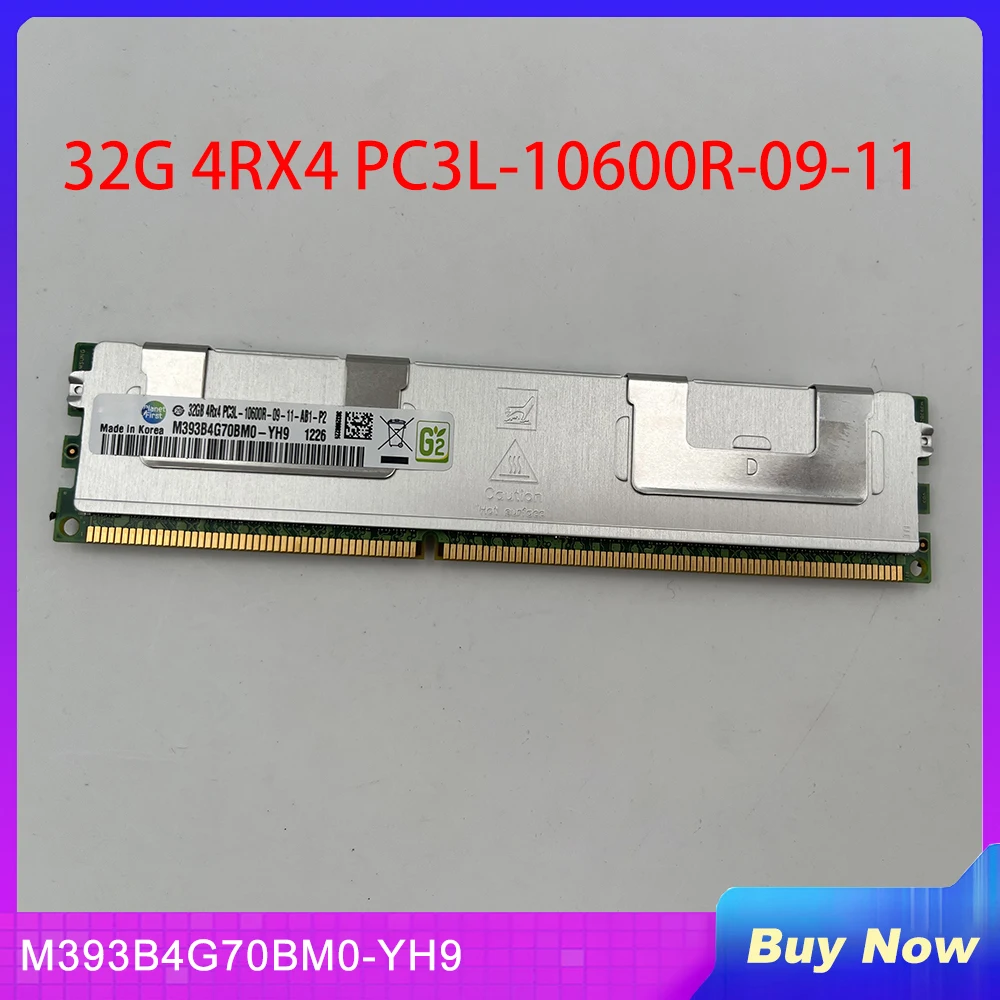 

RAM 32G 4RX4 PC3L-10600R-09-11 1333 ECC For Samsung Memory M393B4G70BM0-YH9