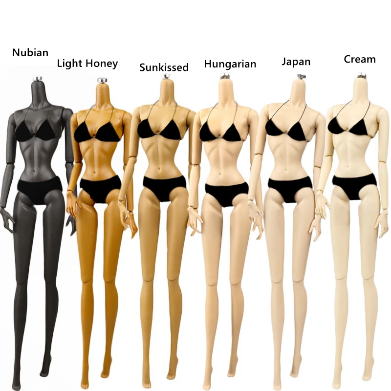 1/6 Doll Body Nubian Light Honey Japan White Hungarian Sunkissed Joints Removable Doll Body With Replacement Chest Parts Toys