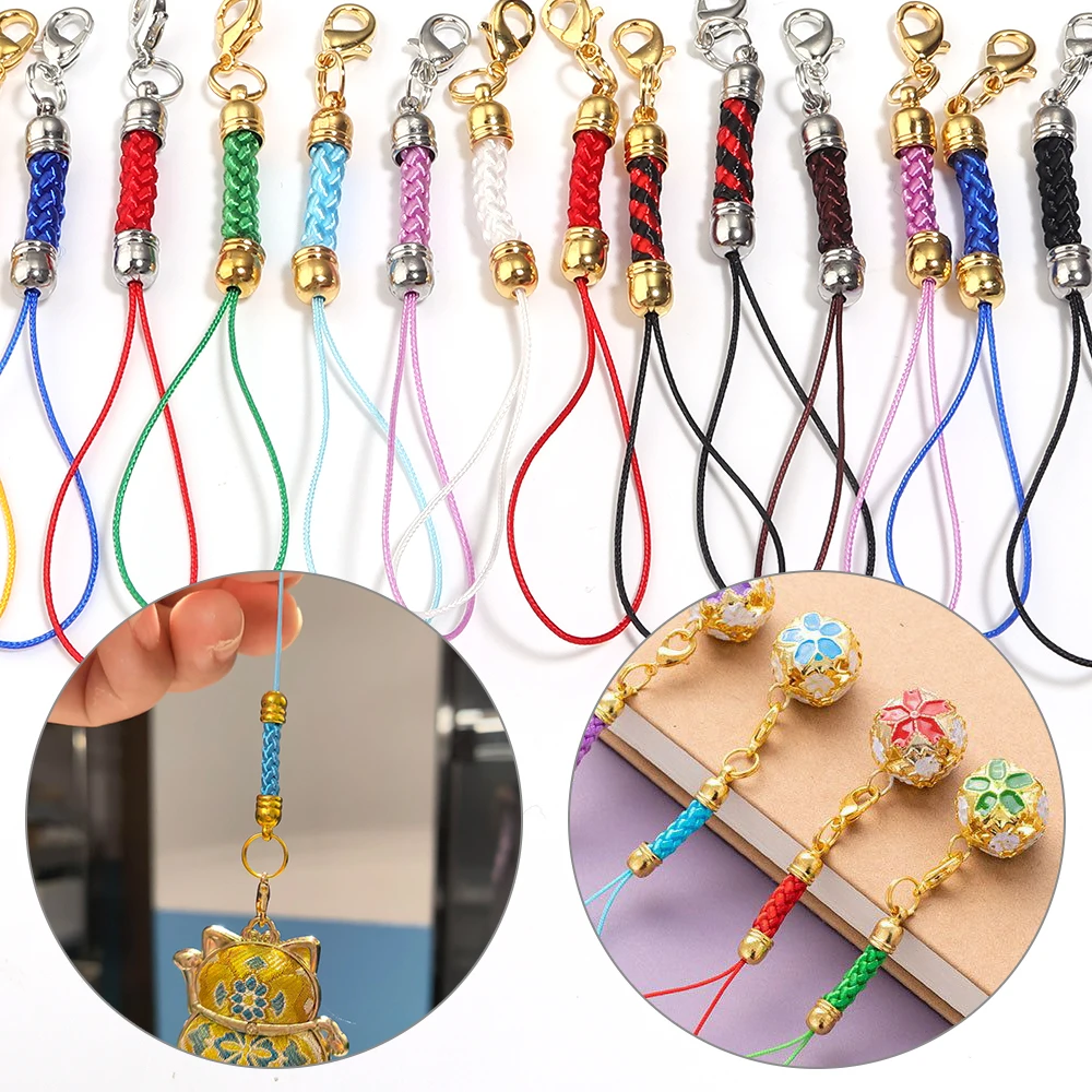 5pcs/lot Keychain Lanyard Rope with Lobster Clasp Jump Ring Strap Cords For DIY Keyrings Key Chains Pendants Jewelry Accessories