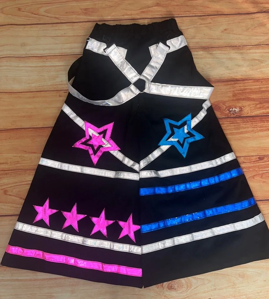 PHATTPANT Phat Celana DJ Celana Melbourne Shuffle Asimetris Raver Celana Heatwave Rave Gear Bintang C009