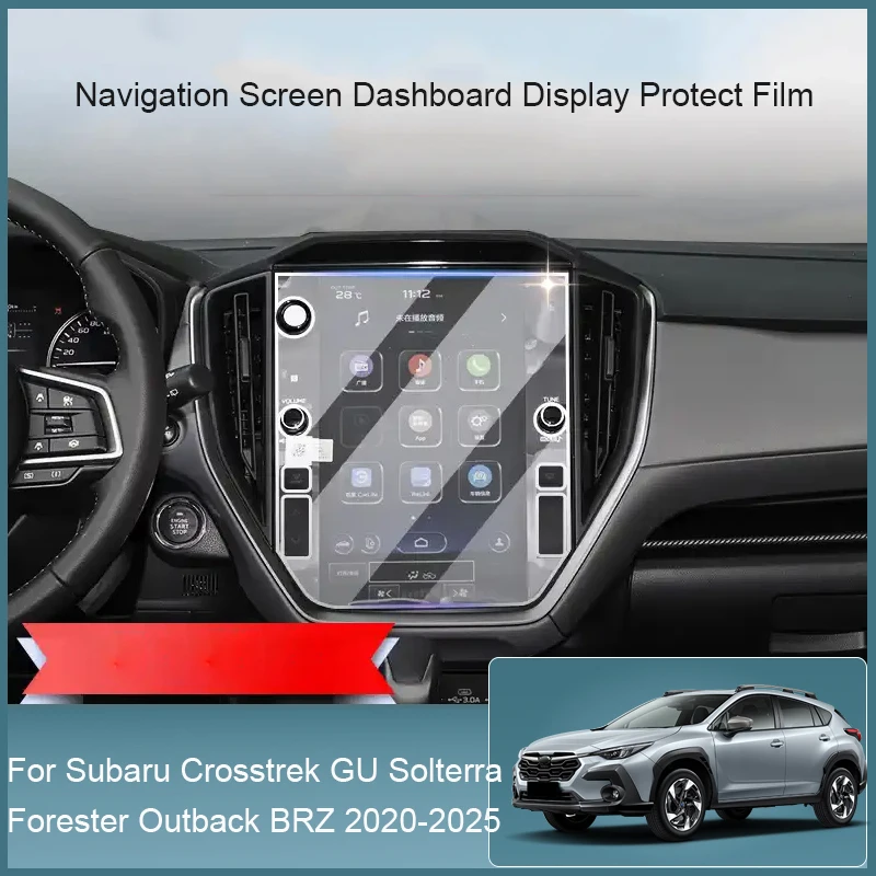 For Subaru Crosstrek GU Solterra Forester Outback BRZ Car GPS Navigation Screen Protect Tempered Film Dashboard Display Sticker