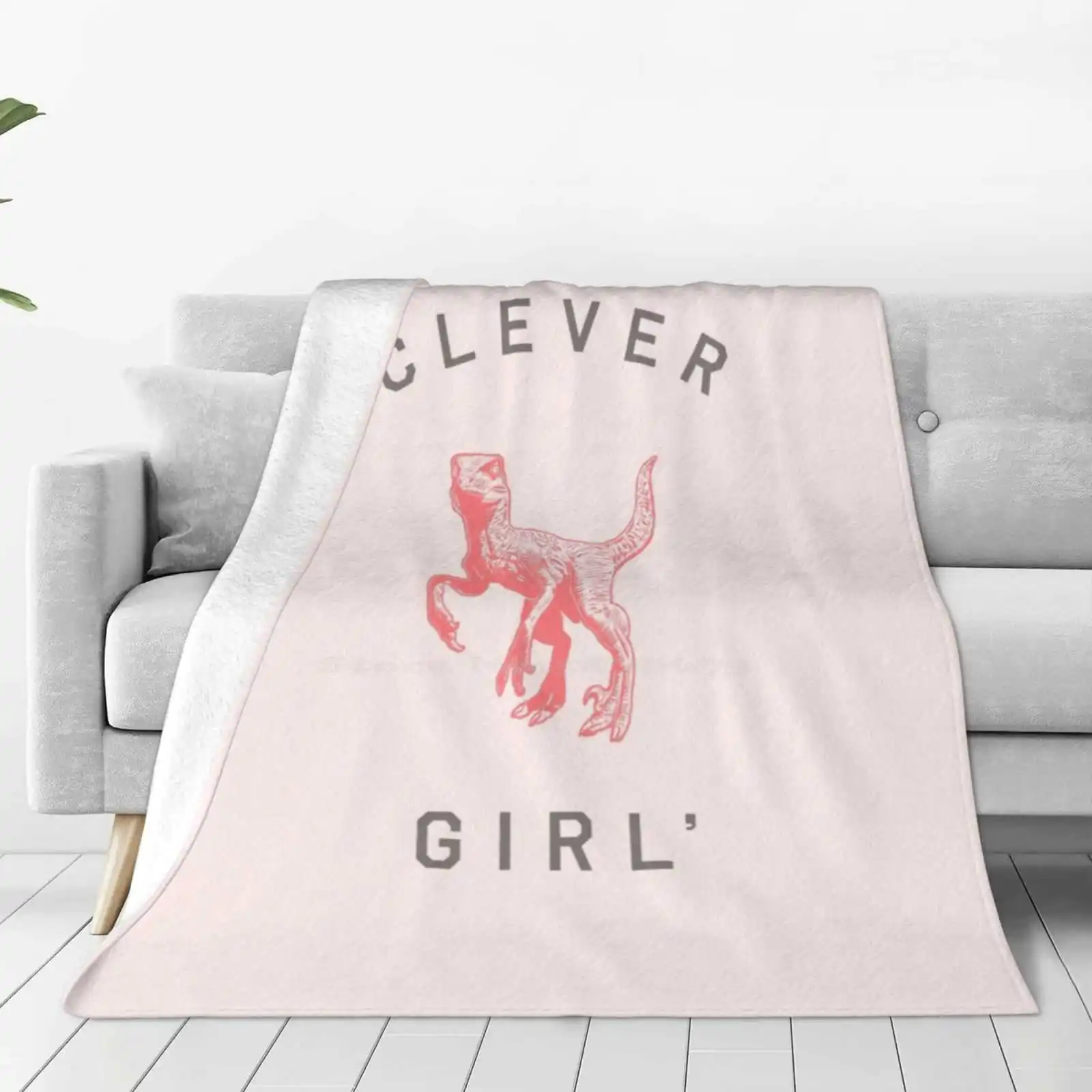 Clever Girl Super Warm Soft Blankets Throw On Sofa/Bed/Travel Florent Bodart Florentbodart Graphic Design Dinosaurs Cool