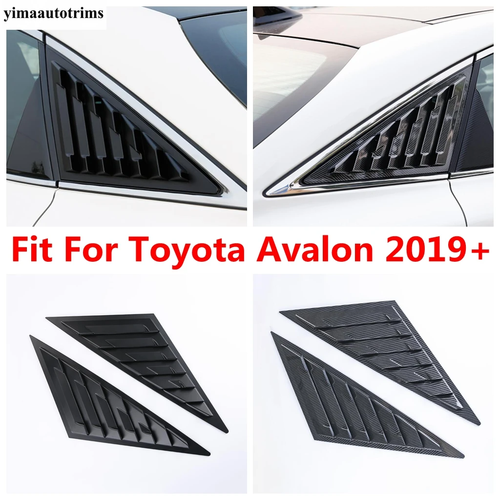 

Rear Window Shutter Louver Shades Blinds Decoration Cover Trim For Toyota Avalon 2019 - 2023 Carbon Fiber Accessories Exterior