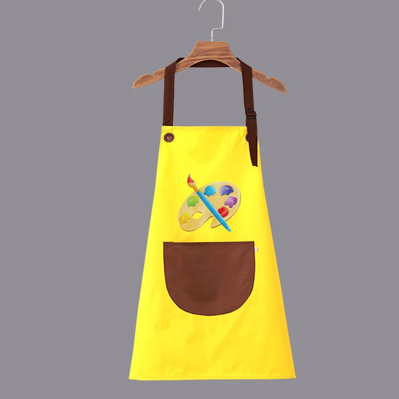 Size S Children Painting Drawing Apron Baby Bib Craft Coat With Pocket Kids Art Smock Children Painting Aprons Sleeveless