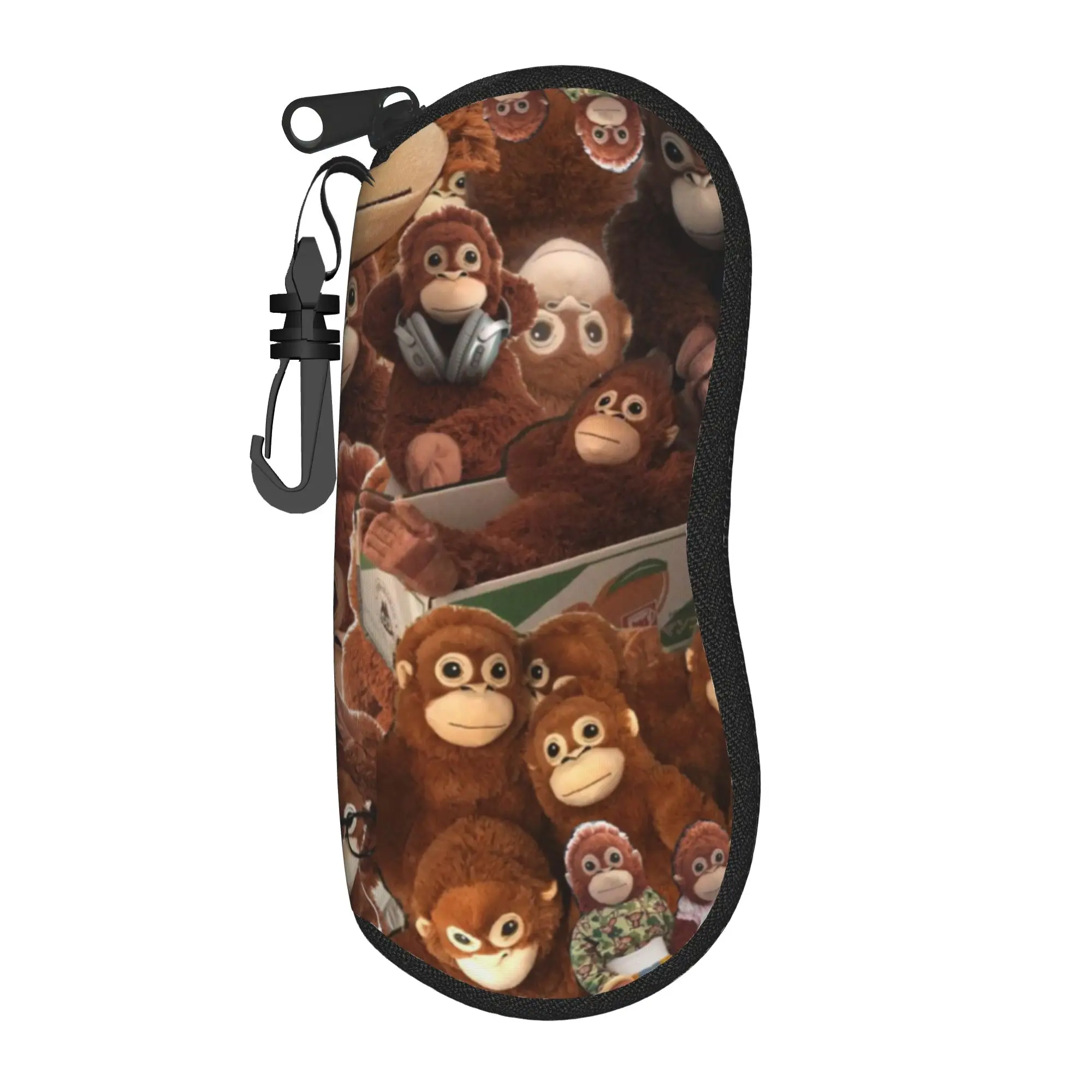 Monkey Punch Baby Monkey Holding Toy Glasses Case Unisex Portable Zipper  Eyeglasses Storage Box Charming Eyeglasses Box