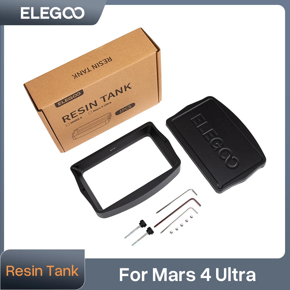 ELEGOO Metal Resin Tank for MARS 4 ULTRA MSLA LCD 3D Printer Resin Vat with ACF Release Liner Pre-Installed and Allen Wrench