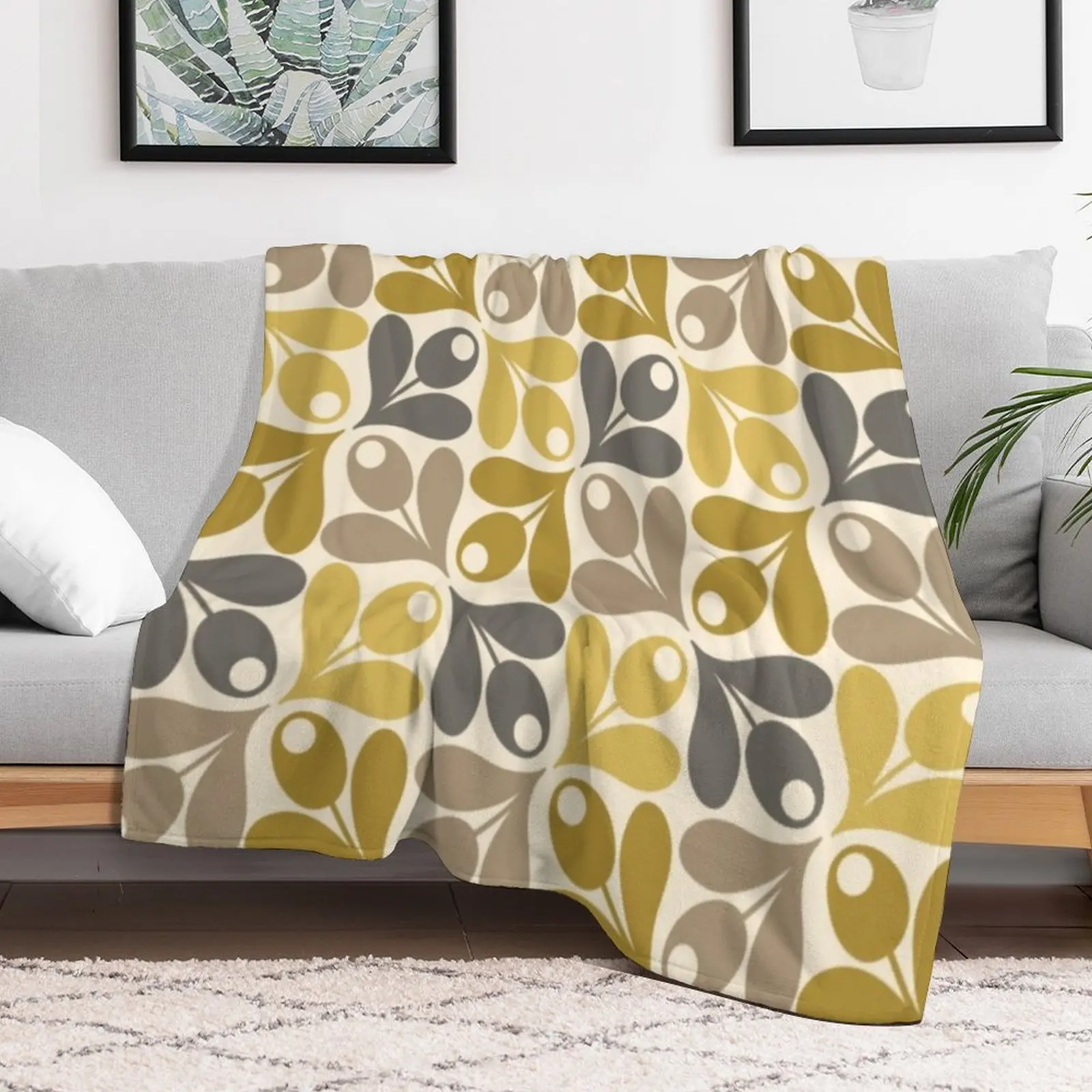 New orla kiely acorn flowers,kiely pattern, orla kiely abstract flowers Throw Blanket for babies Custom Soft Beds Blankets