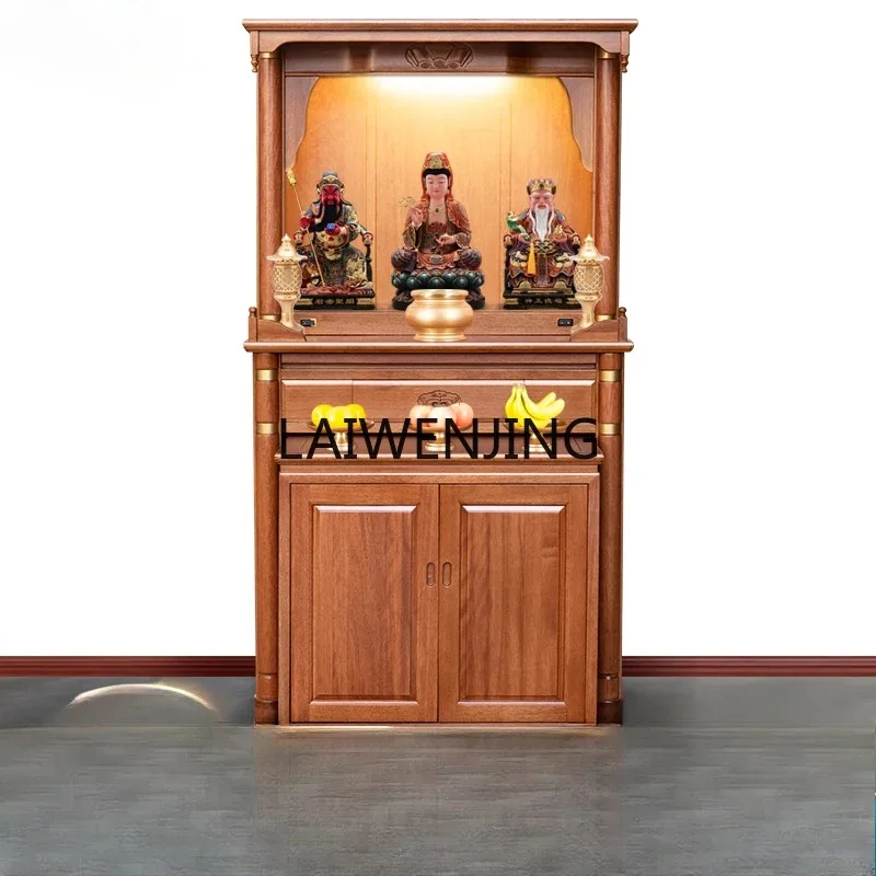 

MJY Guanyin offering cabinet All solid wood Buddhist shrine New Chinese shrine Light luxury Bodhisattva shrine cabinet