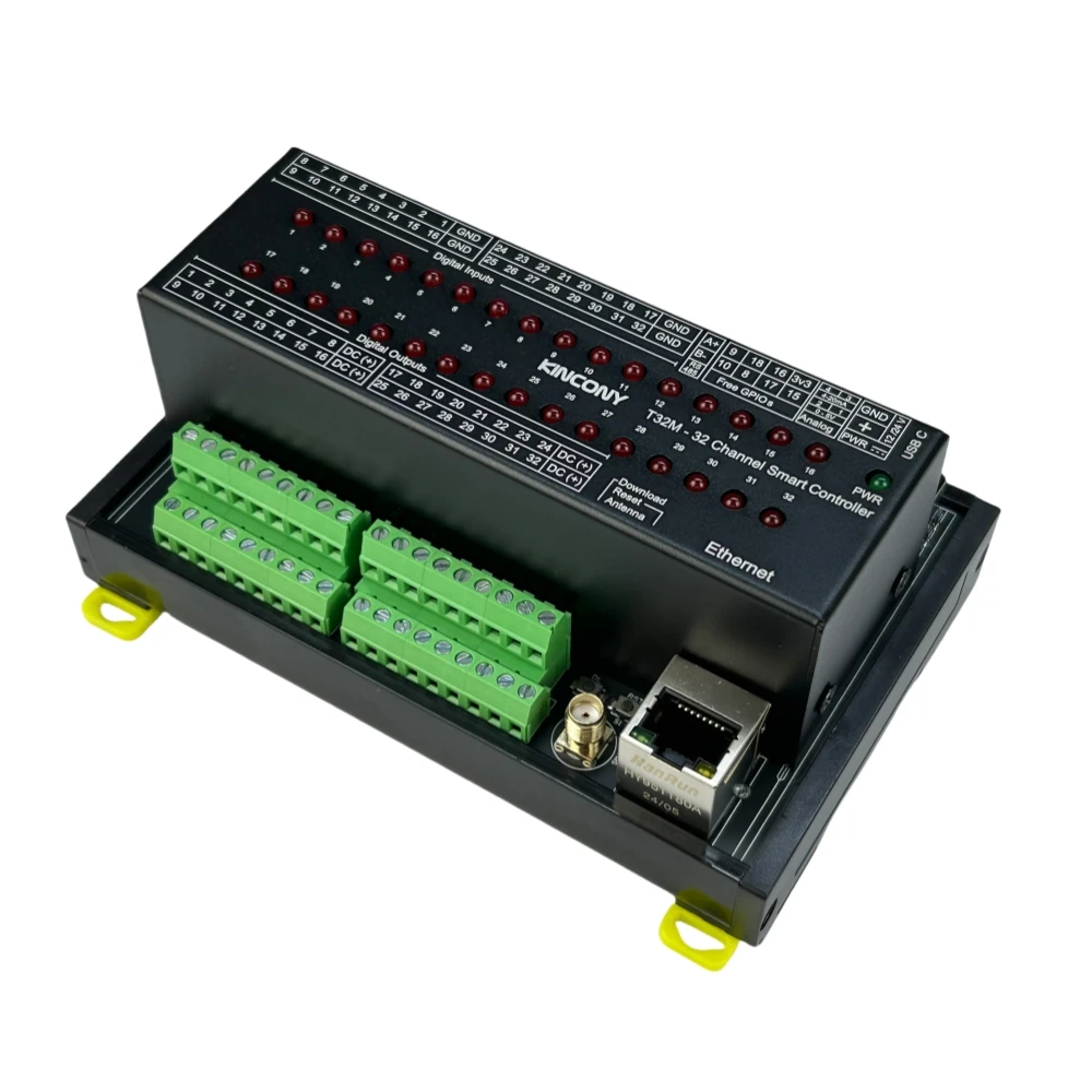 T32M Tiny ESP32 Mosfet تطوير الإخراج وحدة تحكم ذكية Tasmota Arduino ESPHome مساعد المنزل MQTT RS485 Loxone Miniserver