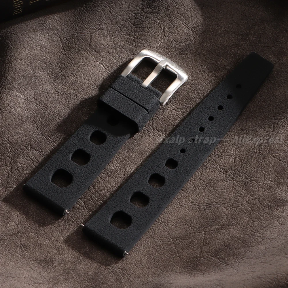 20mm 22mm Tropical Silicone Watch Band Quick Release Strap Soft Rubber Smart Watchband for Traditional Diving Watch Accessorie