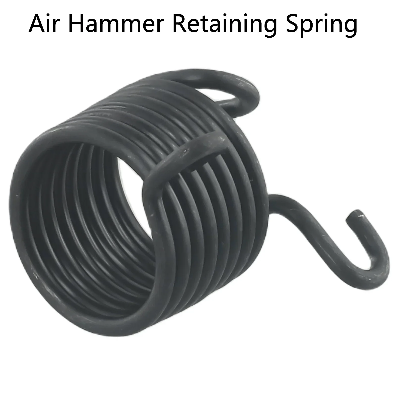 Air Hammer Retaining Spring, Cushioning Function, Black Color, Small Body, Convenient Replacement, Stable Performance, 8 Turns