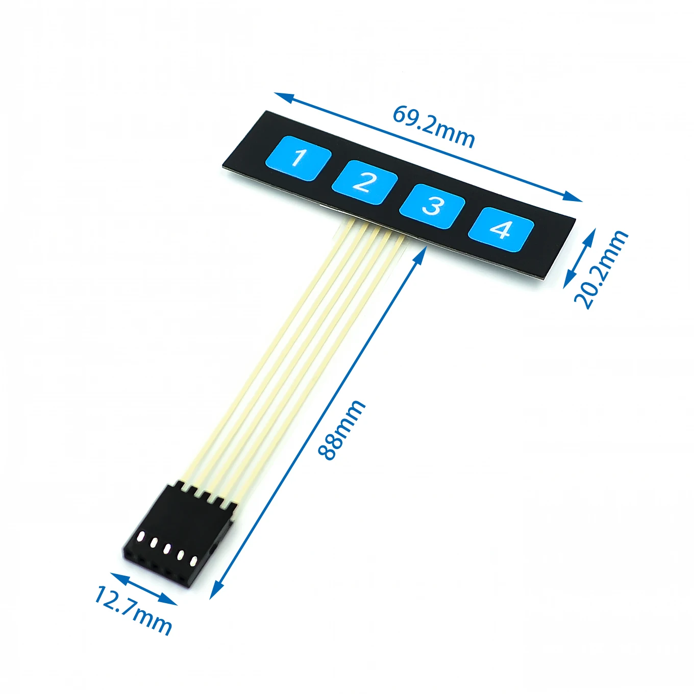 1*2 3 4 5 Key Button Membrane Switch 3*4 4X5 Matrix Array Keyboard 1X6 Keypad with LED Control Panel Pad DIY Kit For Arduino