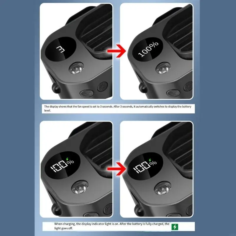 

Носимый шейный вентилятор со светодиодной подсветкой для уличного безлопастного электрического USB перезаряжаемого вентилятора