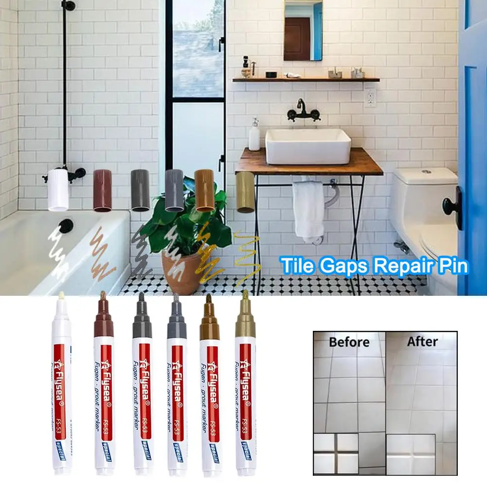 Tile Gaps Repair Pin Waterproof Tile Marker Pen Cleaning Liquid Floor Wood Floor Tile Wall Stain Filler Joint Pen Repair F7u6